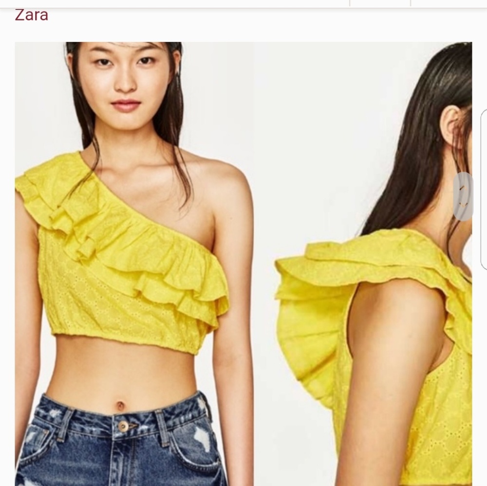 NWT Zara one shoulder crop top size M